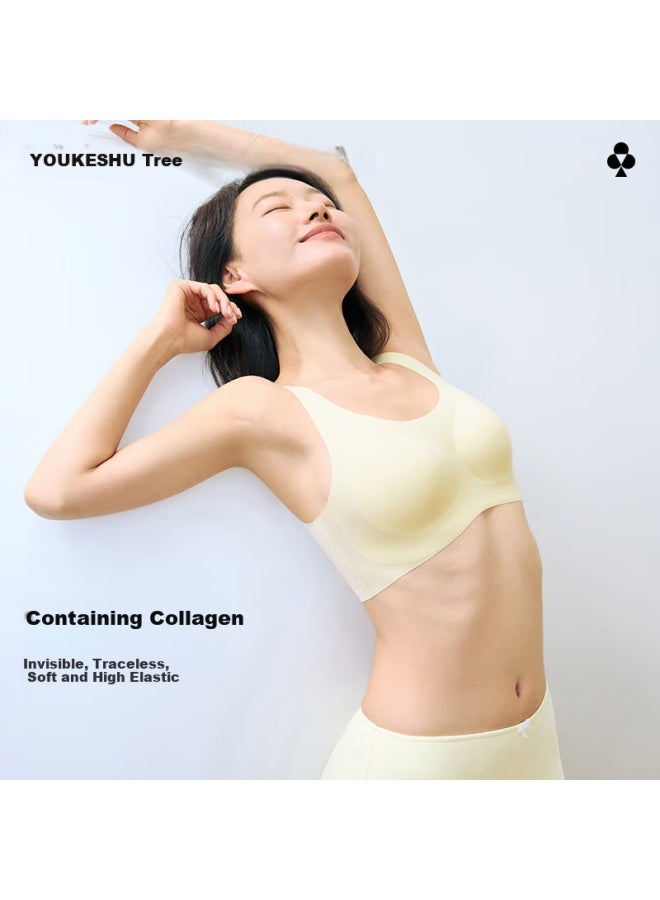 Youkeshu Women's Collagen Protein Seamless Invisible Breathable Vest Bra New Model - Image 1