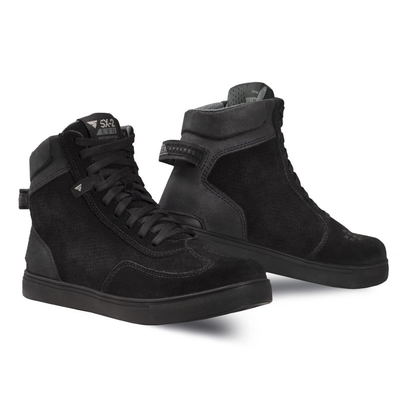 SHIMA SX2 EVO Mens Motorcycle ShoesBoots Reinforced Leather 4 Colors TPU ArmorPlus Ankle Safety Breathable Suede 3D Mesh AntiSlip Sole Black 85