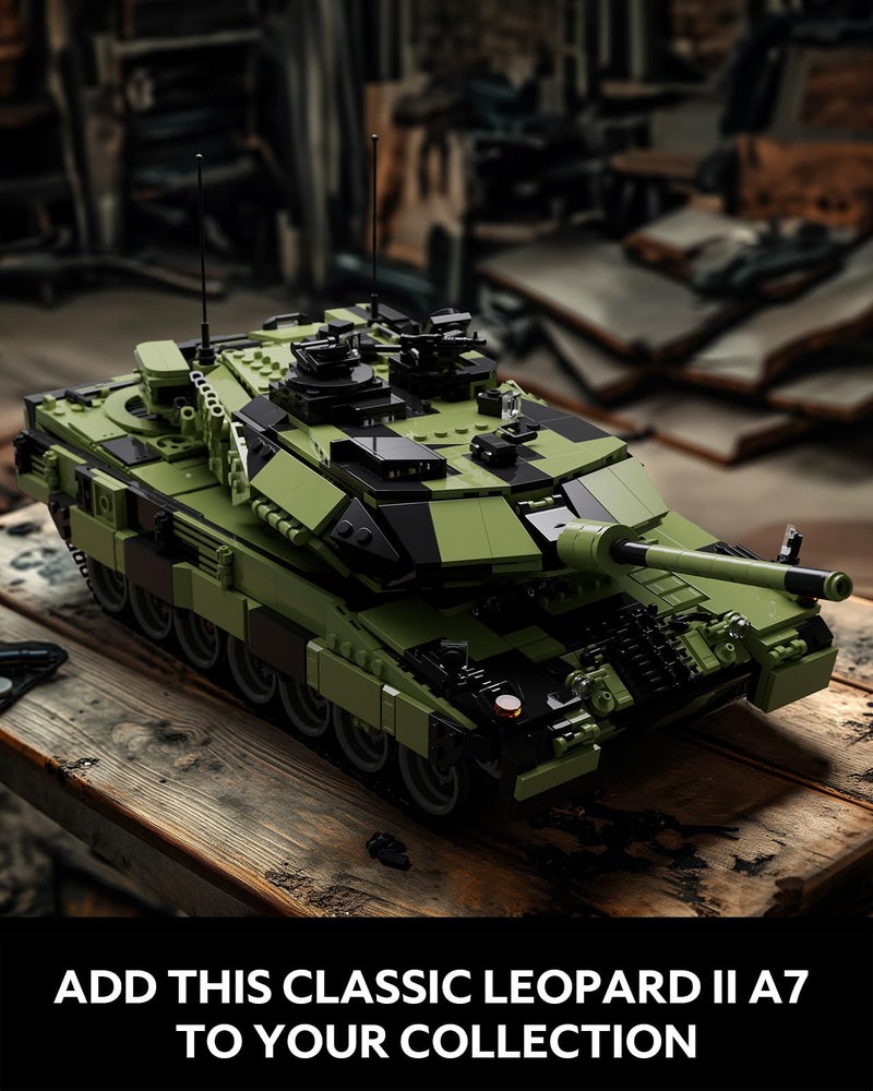 Nifeliz Leopard II A7 Tank, Military Tank Building Set for Adults, Collectible Army Model to Build and Display, Gift Ideal for Military Enthusiasts (2,069 PCS, NF10269) - Image 2