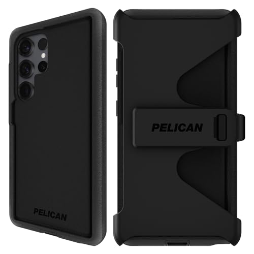 Pelican Voyager Samsung Galaxy S25 Ultra Case Magnetic and Wireless Charging Case w 18ft MILSTD Drop Protection Heavy Duty Cover wBelt Clip Holster for Samsung Galaxy S25 Ultra 69 Black - Image 1