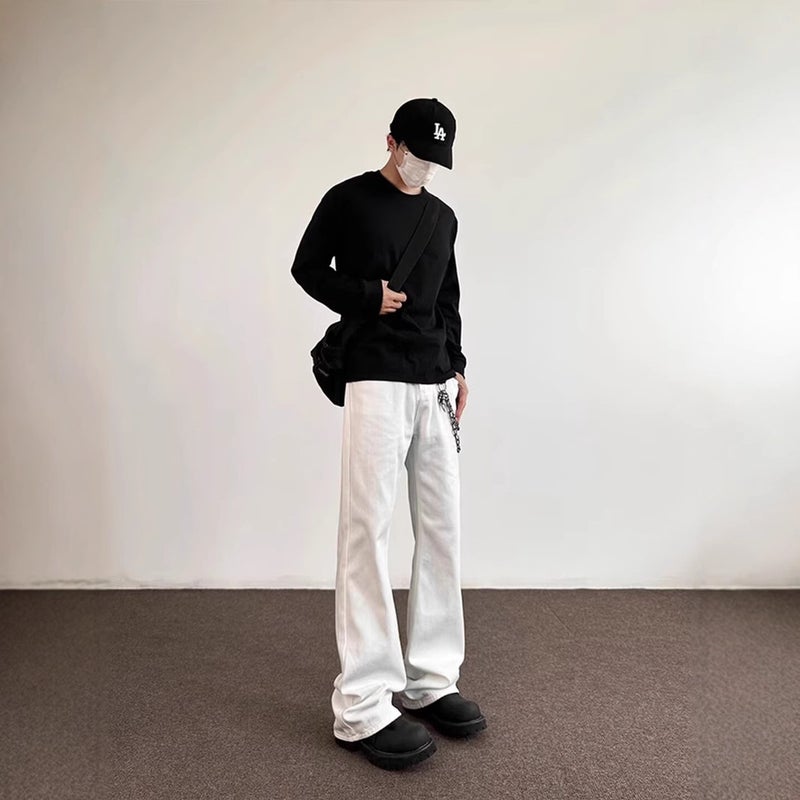 Unisex Classic Denim Jeans Loose Fit Daily Outdoor Wear - Image 3