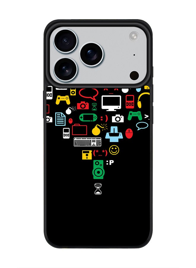 Stylizedd iPhone 17 Pro Case, [Compatible with MagSafe] Slim Magnetic cover Phone Case iPhone 17 Pro -Convergence (Black) - Image 1