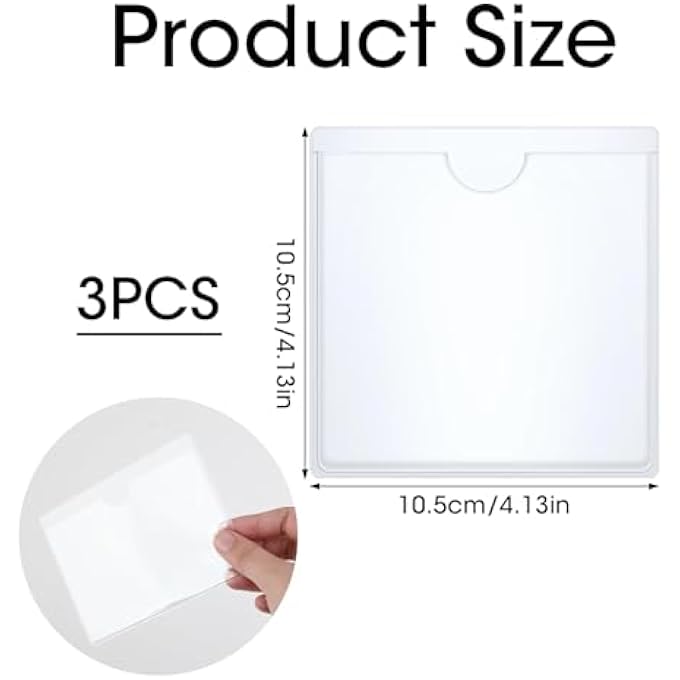 rayihni 3 PCS Self-Adhesive Car Tax Disc & Parking Permit Holder for Car Windscreen, Clear Square PVC Badge Protector - Easy Stick-on Organiser for Permits and Tickets - Image 2