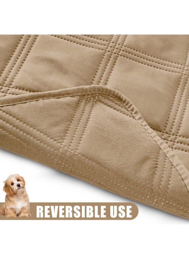 Smiry Waterproof Dog Bed Cover Blanket 30x70, Soft Reversible Pet Blanket, Washable Leakproof Cats Dogs Couch Cover for Sofa, Couch, Furniture, Camel/Camel - Image 3