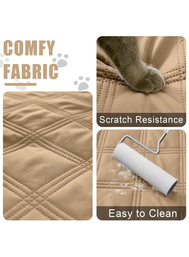 Smiry Waterproof Dog Bed Cover Blanket 30x70, Soft Reversible Pet Blanket, Washable Leakproof Cats Dogs Couch Cover for Sofa, Couch, Furniture, Camel/Camel - Image 4