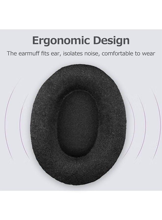 Headphone Cover, High Quality Headrest Replacement Breathable Ear Pads with Kingston HyperX Cloud II/III (Black) Earmuffs, HyperX Cloud 2/3 Ear Pads - Image 2