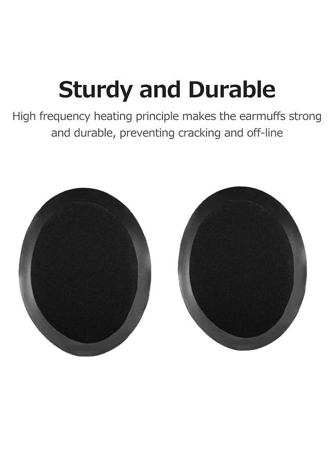 Headphone Cover, High Quality Headrest Replacement Breathable Ear Pads with Kingston HyperX Cloud II/III (Black) Earmuffs, HyperX Cloud 2/3 Ear Pads - Image 4