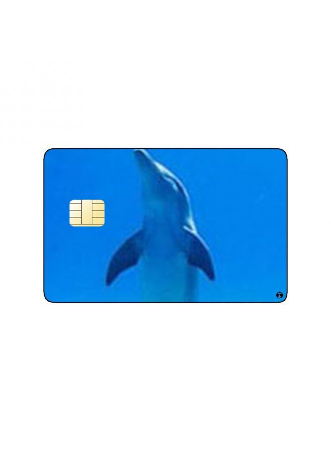 RKN PRINTED BANK CARD STICKER Cute Dolphin Picture - Image 1