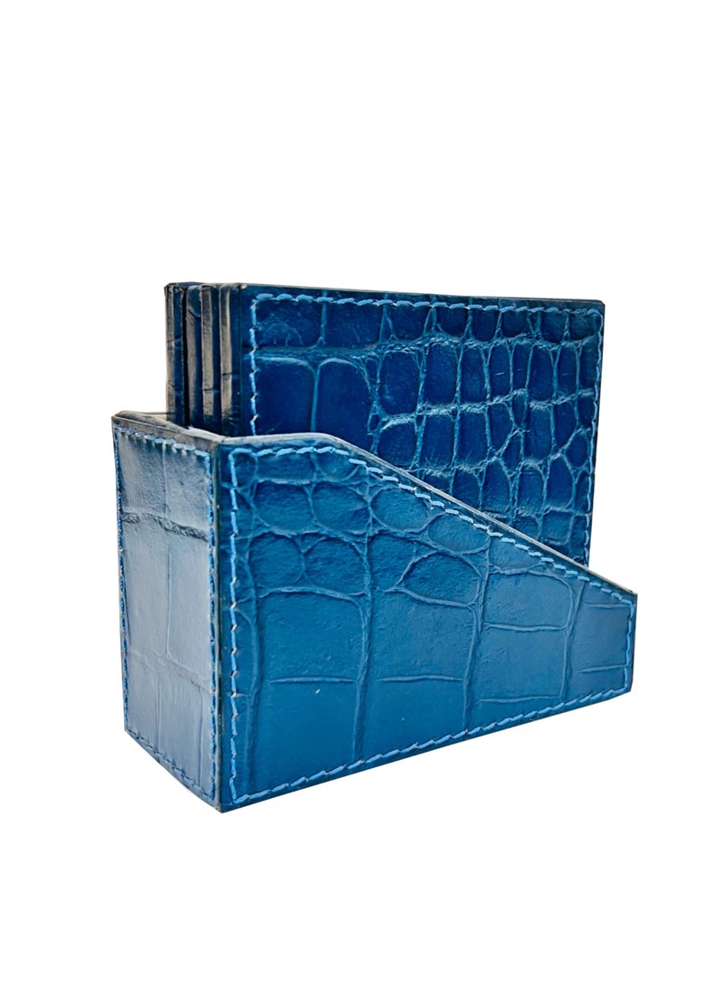 THREE SIXTY Leather Coasters Set  - Image 2