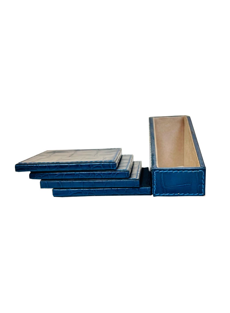 THREE SIXTY Leather Coasters Set  - Image 3