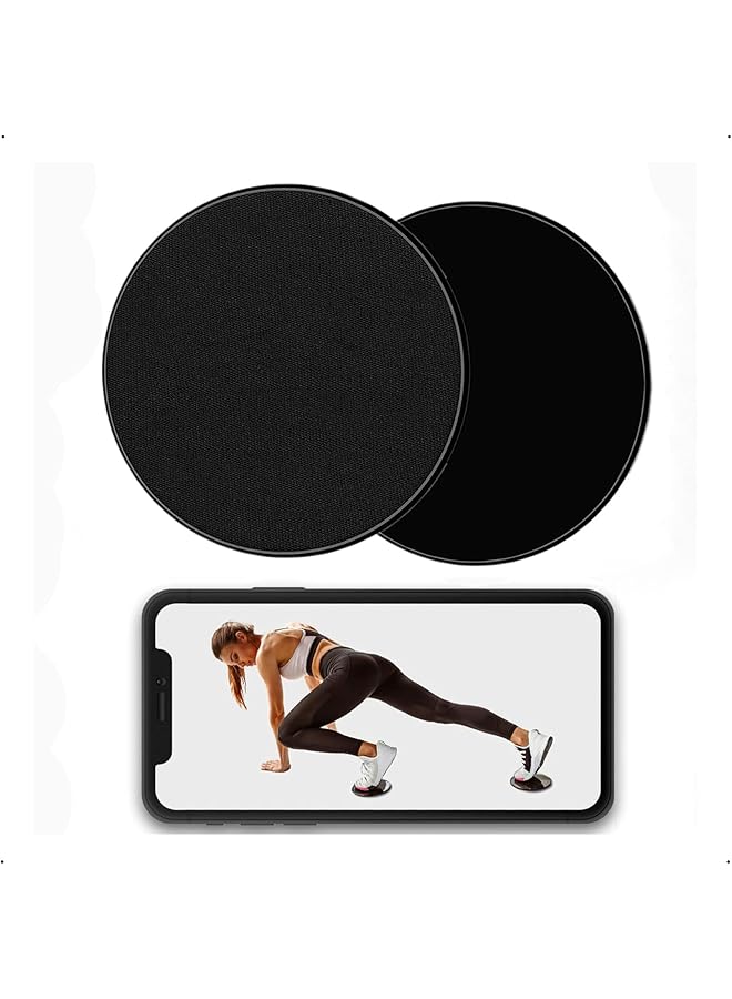 joyzzz Core Sliders For Working Out Dual Sided Exercise Gliding Discs Used On Carpet Or Hard Floors Home Ab Pads Exercise Equipment Strength Slides For Ab Workout And Full Body Workout (Black) - Image 1