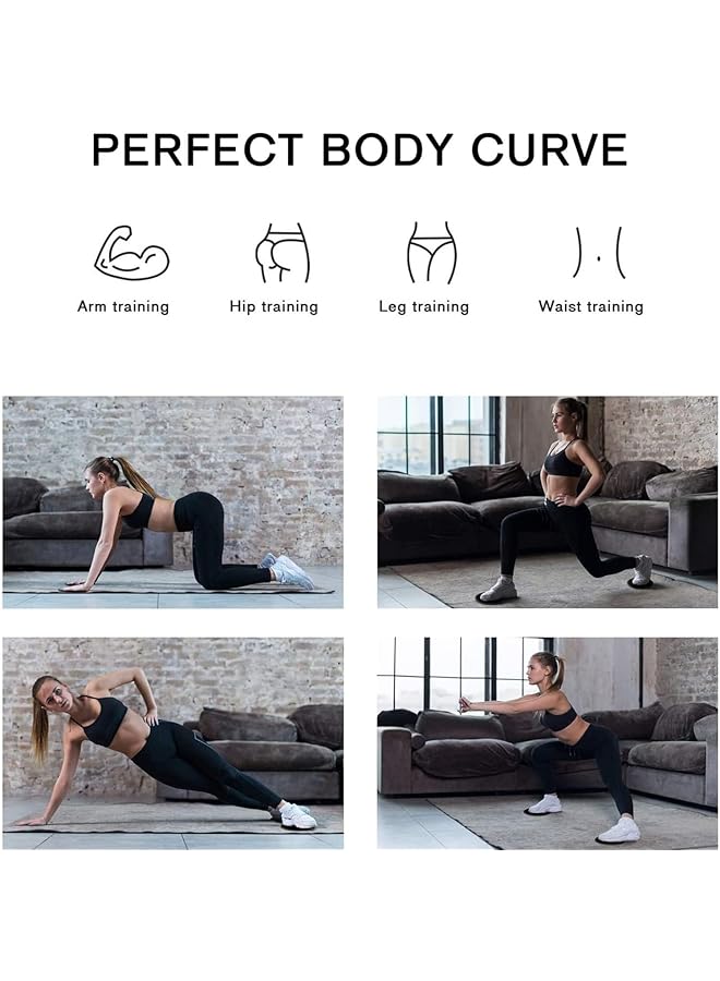 joyzzz Core Sliders For Working Out Dual Sided Exercise Gliding Discs Used On Carpet Or Hard Floors Home Ab Pads Exercise Equipment Strength Slides For Ab Workout And Full Body Workout (Black) - Image 5