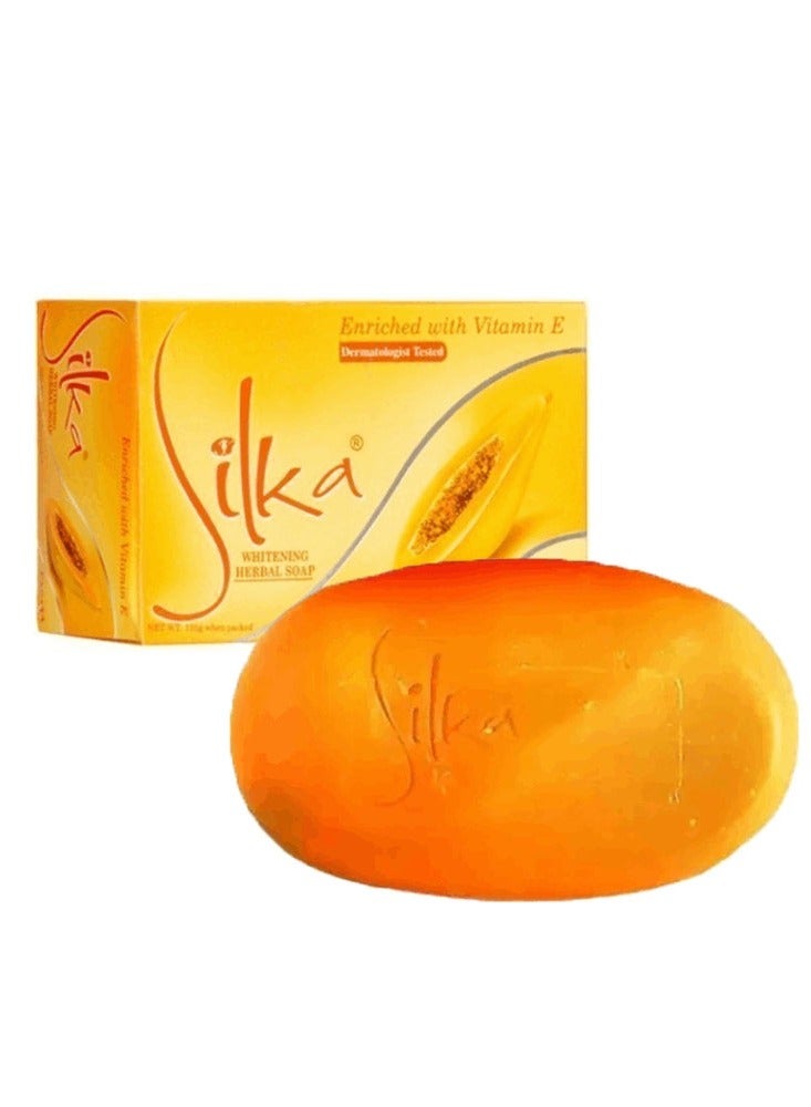 Silka 3-Piece Papaya With Vita Rich Actives  Whitening Soap  - Image 3