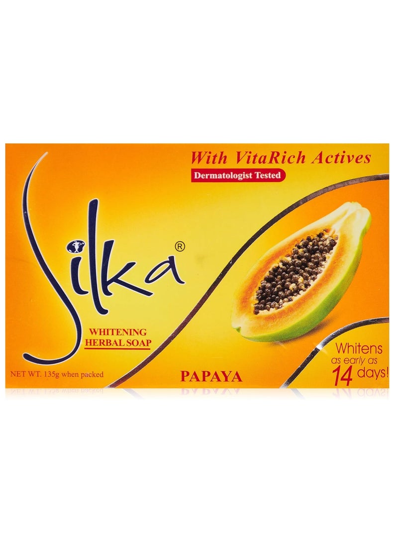 Silka 3-Piece Papaya With Vita Rich Actives  Whitening Soap  - Image 5