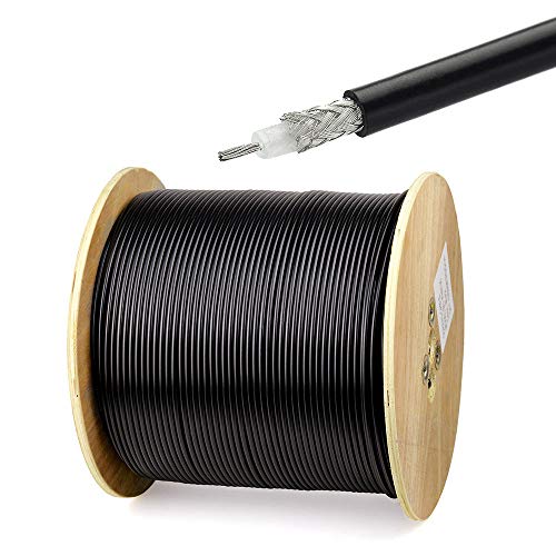 Superbat RG58 Coaxial Cable 50ft, 50 Ohm RG-58 Coax Cable for WiFi/Router Radio Antenna Extension Cable - Image 1