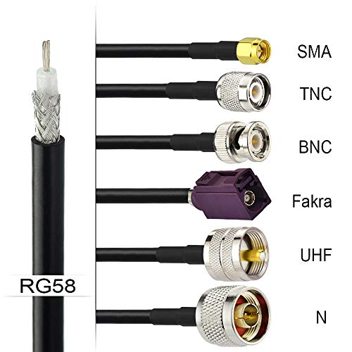 Superbat RG58 Coaxial Cable 50ft, 50 Ohm RG-58 Coax Cable for WiFi/Router Radio Antenna Extension Cable - Image 4