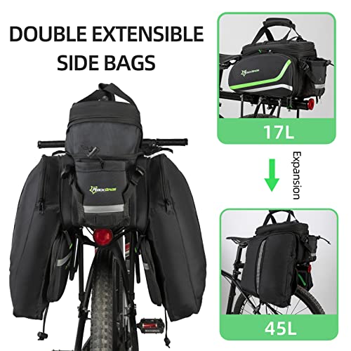 ROCKBROS Bike Trunk Bag 17L-45L Rear Rack Bags for Bicycles Waterproof - Image 2