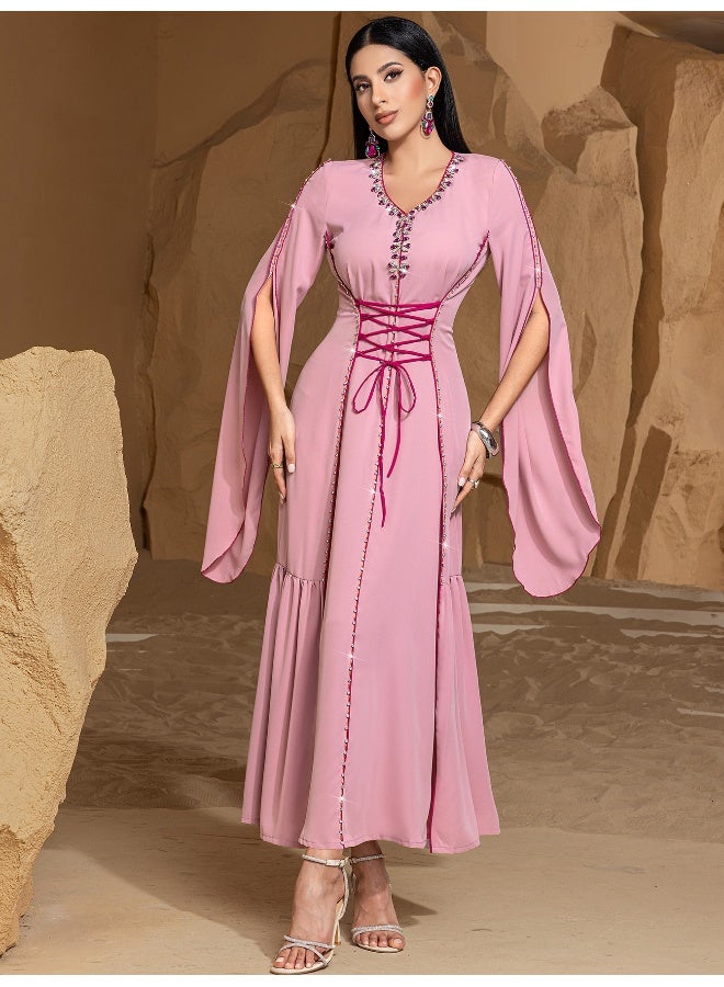 Madam Uniq Sequin Muslim Fashion Long Abaya  - Image 5