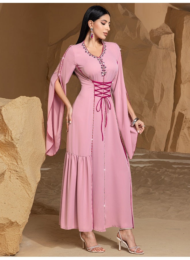 Madam Uniq Sequin Muslim Fashion Long Abaya  - Image 1