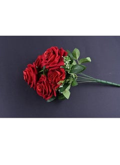 A Bouquet Of Artificial Red Roses For Vases Suitable For Occasions, And Weddings - 30 Cm High