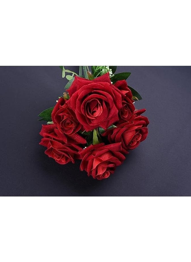 Generic A Bouquet Of Artificial Red Roses For Vases Suitable For Occasions, And Weddings - 30 Cm High  - Image 2