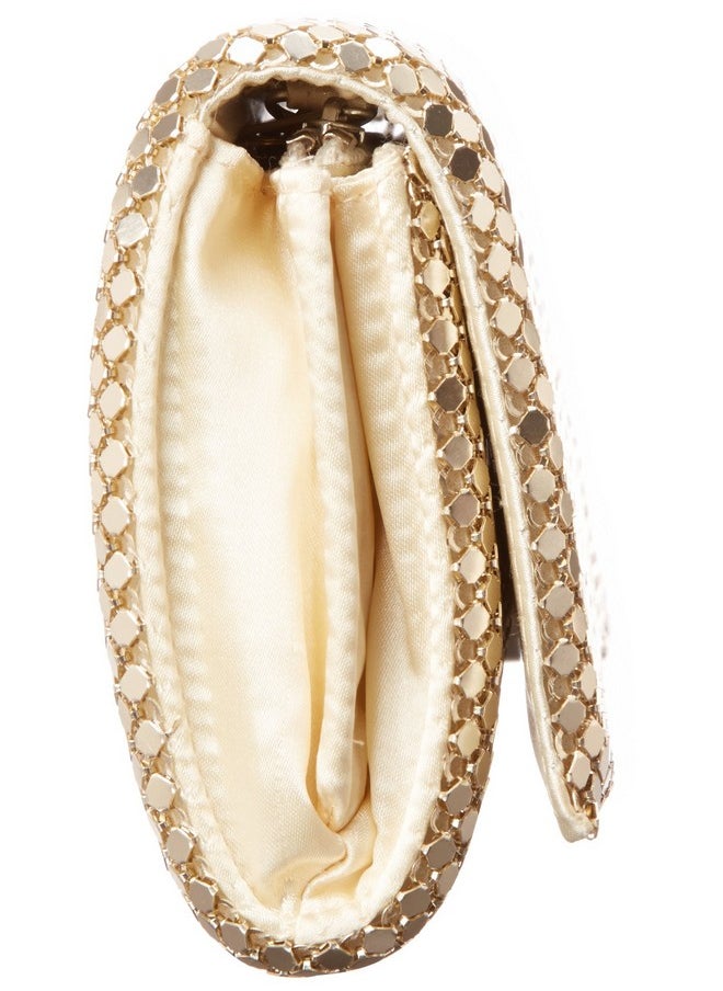 Jessica McClintock - Womens Metal Evening Handbags Light Gold One Size Us - Image 1