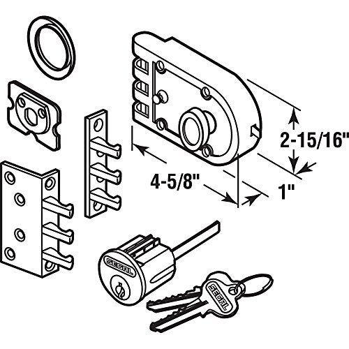 Segal SE 14326 Single Cylinder Deadbolt Brass Slam Lock with Flat and Angle Strikes (Single Pack) - Image 2