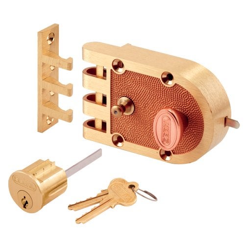 Segal SE 14326 Single Cylinder Deadbolt Brass Slam Lock with Flat and Angle Strikes (Single Pack) - Image 3