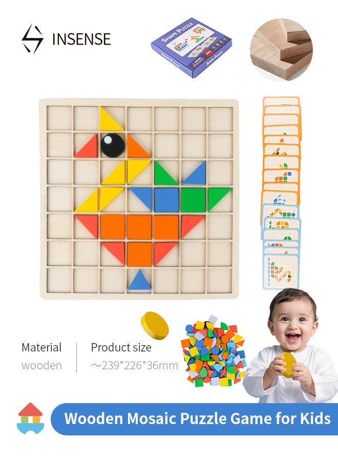 بالمعنى لعبة بازل خشبية للأطفال – لعبة مونتيسوري لتعليم الألوان والأشكال - Image 1