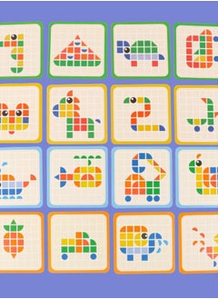 INSENSE Mosaic 3D puzzle, children's tabletop game, children's wooden early education puzzle building blocks  - Image 4