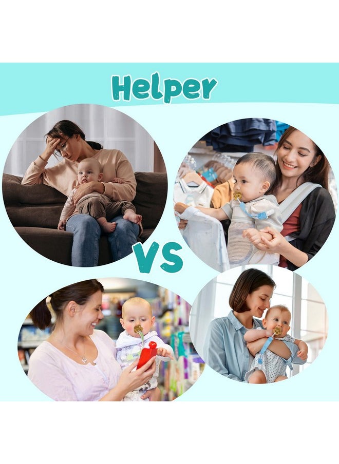 babygoal - Pacifier Clips For Boys, 6 Pack Pacifier Holder Clips For Baby Boys And Girls Fits For Most Pacifier Styles And Baby Gift 6Pbm05-Hz - Image 1