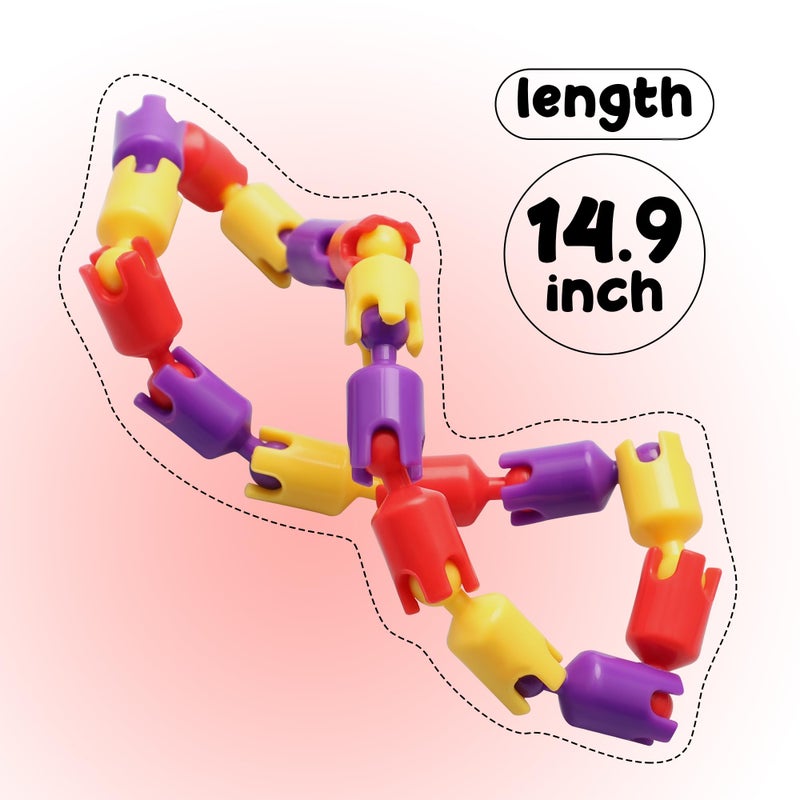 Boxgear Sensory Fidget Toys - 6PCS Multicolor Twisty Fidget Toys for Adults, Boys, Girls for Relaxation,Anxiety Stress Relief, Decompression-Squeeze, Twist, Chain Spinner Alternative Gift - Image 3