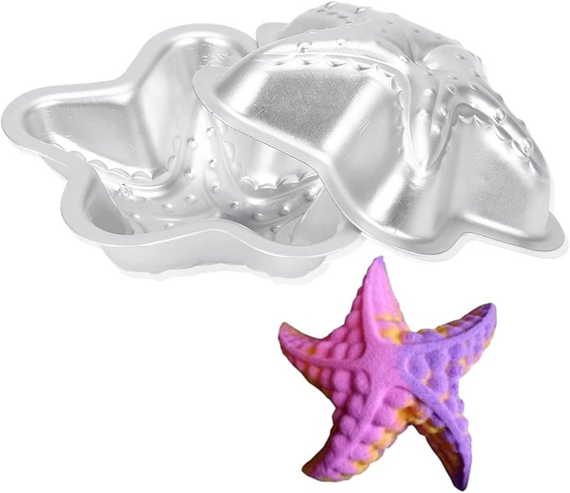 comfrt 2PCS - Bath Bomb Mold Kit, Mold & Bath Bombs Press for DIY Making Supplies, Fizzy Crafting Mold Bath Bomb Molds Fizzy Crafting Tool DIY Cake Mould Tool DIY Bath Bomb Molds(Sea Star) - Image 1