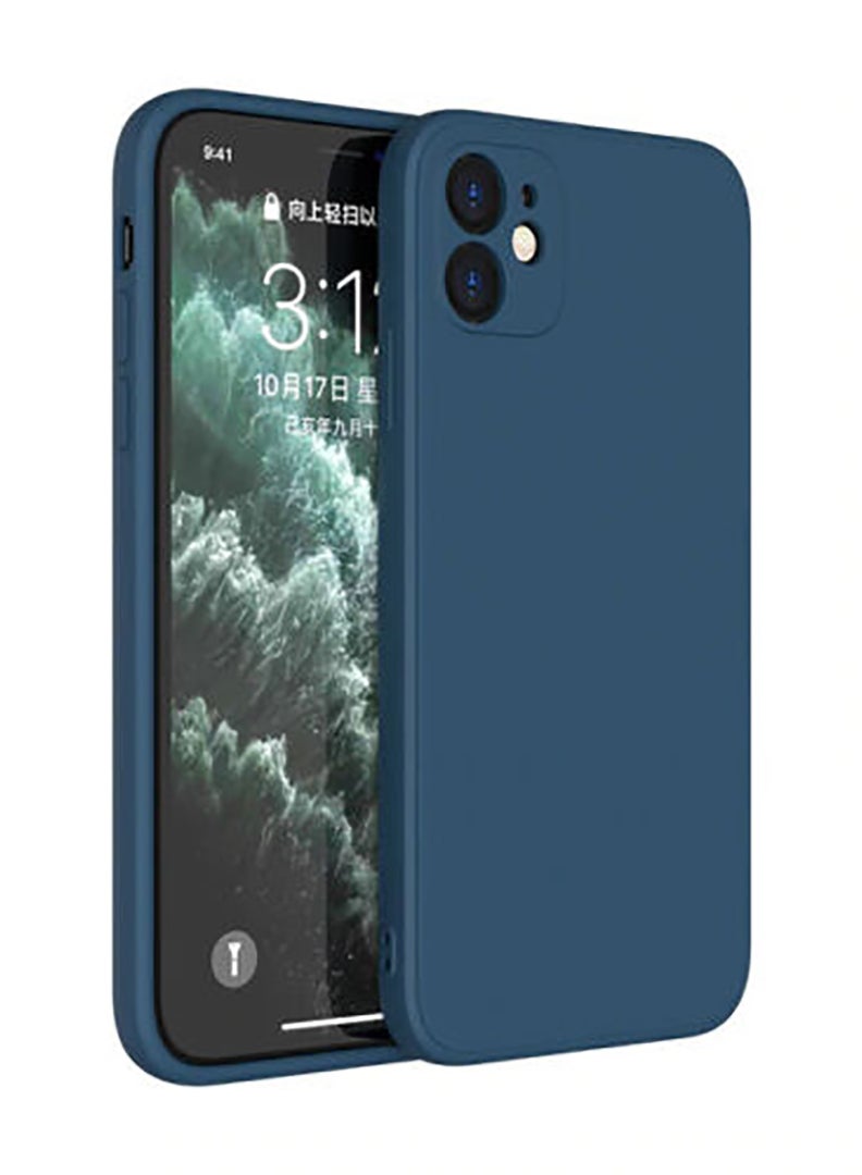 Theodor Protective Ultra Slim Fit Case Liquid Silicone Gel Cover with Full Body Protection Anti-Scratch Shockproof Case For iPhone 12 LIQUID SILICON NAVY BLUE - Image 1