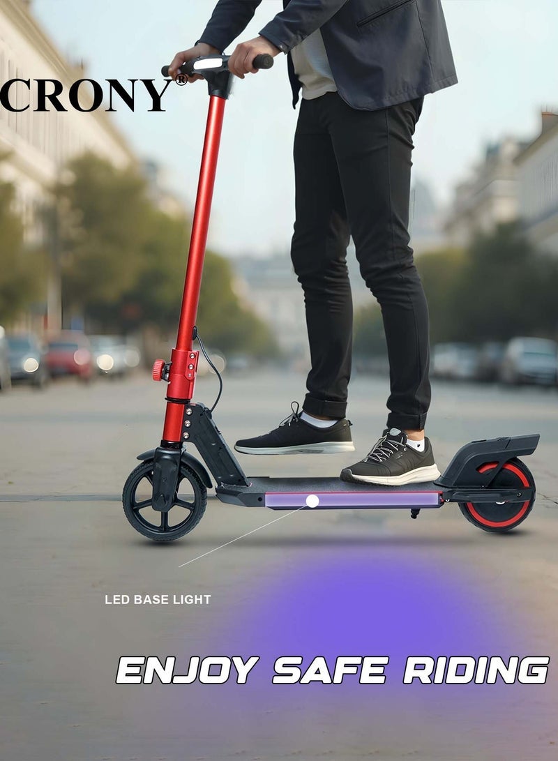 كروني سكوتر كهربائي للأطفال S32، محرك 130 واط، سرعة 10-16 كم/ساعة، بطارية 21 فولت/2.5 أمبير/ساعة، مدى 5-8 كم، قابل للطي والحمل، هيكل من سبائك الألومنيوم خفيف الوزن، شاشة LED وأضواء، فرامل قدم آمنة، أقصى حمولة 100 كجم، سكوتر كهربائي مناسب للمبتدئين والمراهقين والشباب، تصميم سهل الطي، هيكل متين، مثالي للتنقلات القصيرة والمغامرات الخارجية، سكوتر بطارية صديق للبيئة، لون أحمر - Image 5