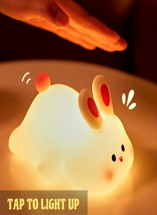 GJB Bunny Night Light - Cute Gifts, Tap Control for Kids, Rechargeable 1200mAh Safe Silicone Lamp for Girls, Children, Toddlers, and Babies - Image 5