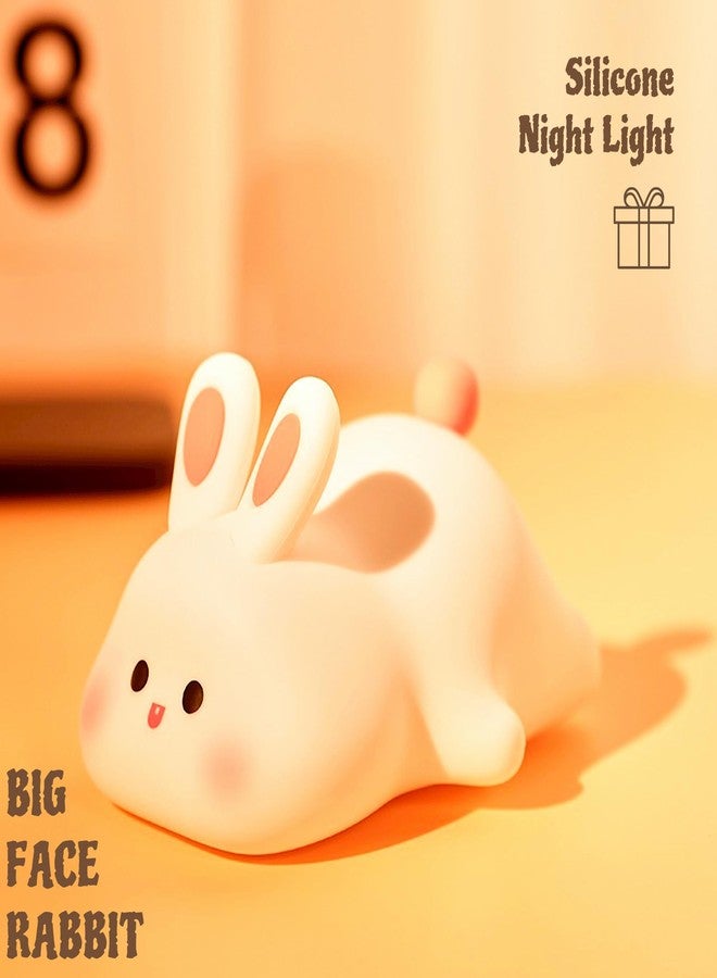 GJB Bunny Night Light - Cute Gifts, Tap Control for Kids, Rechargeable 1200mAh Safe Silicone Lamp for Girls, Children, Toddlers, and Babies - Image 2