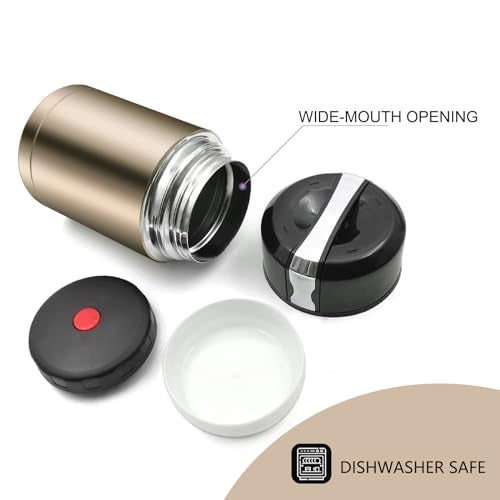 Zalaxt 35oz Soup Thermos Stainless Steel Thermos for Hot Food Wide Mouth Food Thermos Jar Insulated Lunch Container Leak Proof Vacuum Thermal Flaskgold - Image 3
