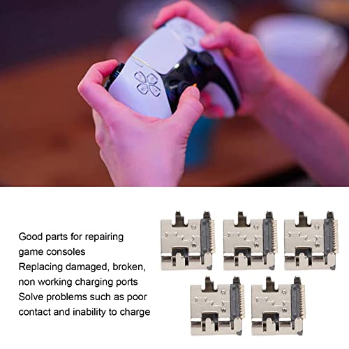 Yoidesu 5PCs Replacement Charging Port Assembly for Controller, Repair Part USB C Adaptor Charger Socket - Image 2