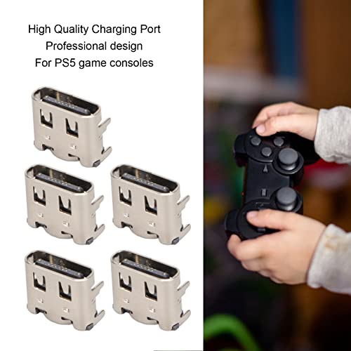 Yoidesu 5PCs Replacement Charging Port Assembly for Controller, Repair Part USB C Adaptor Charger Socket - Image 3