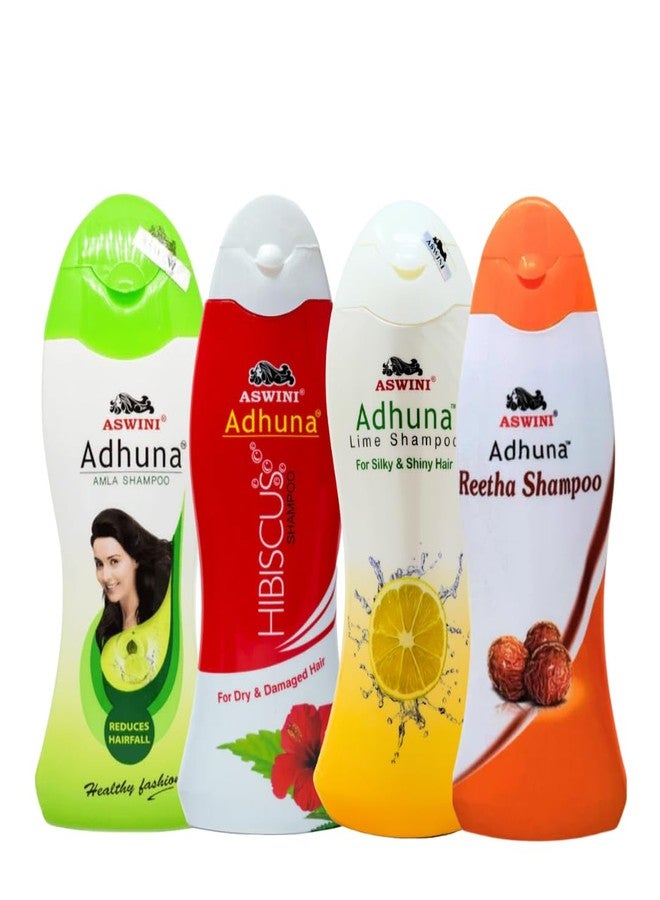 aswini Adhuna Shampoo Sampler - Amla + Hibiscus + Lime + Reetha - 200ml - Image 1