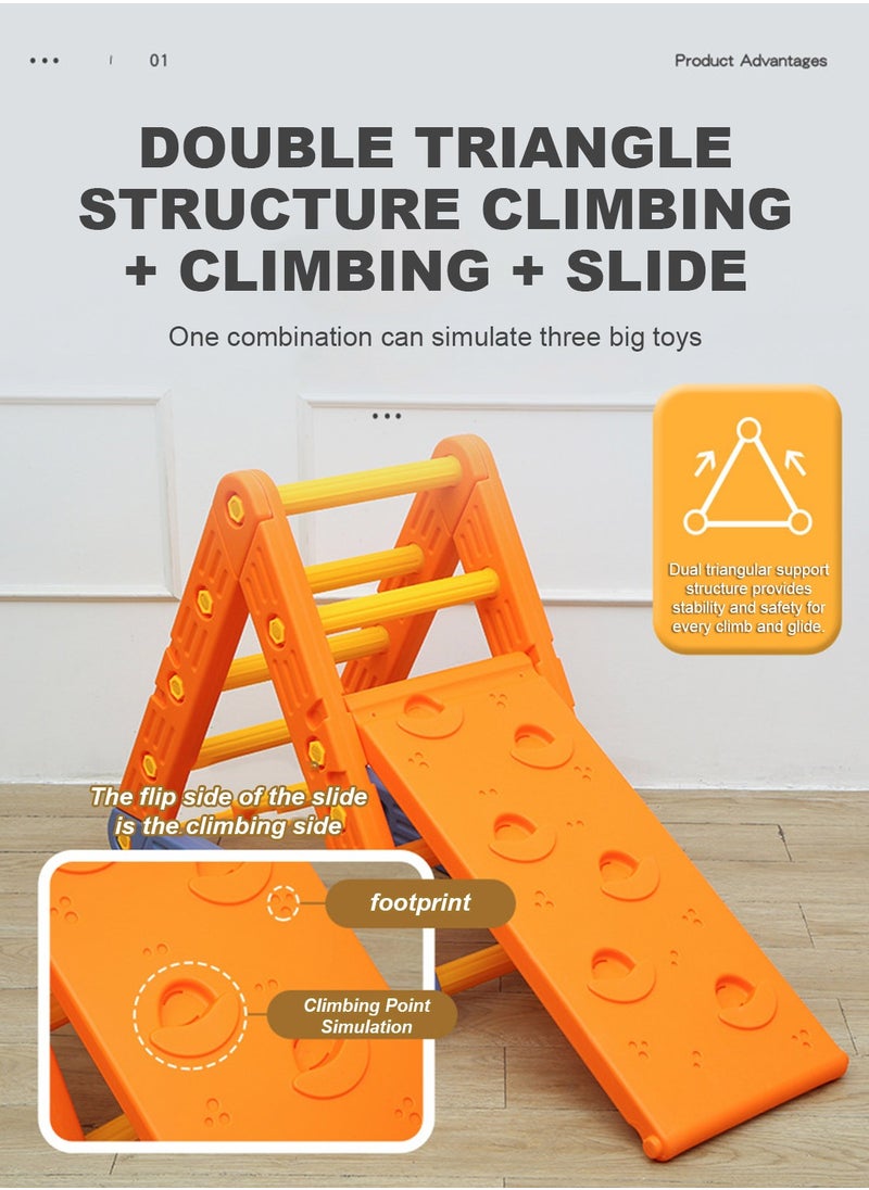 MaBaby Triangle Set 4 in1 Foldable Baby Climbing Toys Wooden Montessori Climbing Set with Arch&Ramp&Ladder Baby Climber Indoor Jungle Gyms for Toddlers Montessori Toys  - Image 4
