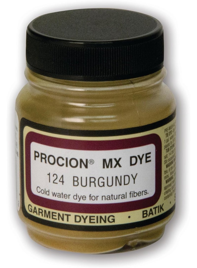 Jacquard Jacquard Procion MX Tie Dye Powder Burgundy 2/3 Ounce Jar for Fabric and Clothing | Permanent and Washfast
