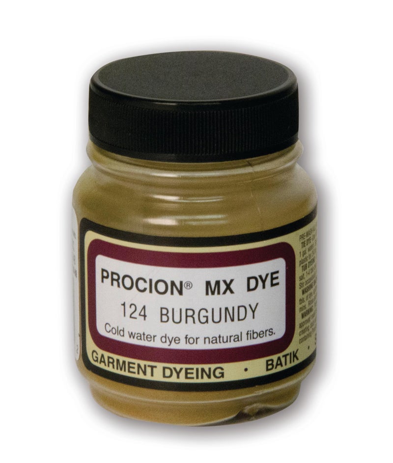 Jacquard Procion MX Tie Dye Powder Burgundy 2/3 Ounce Jar for Fabric and Clothing | Permanent and Washfast - Image 1