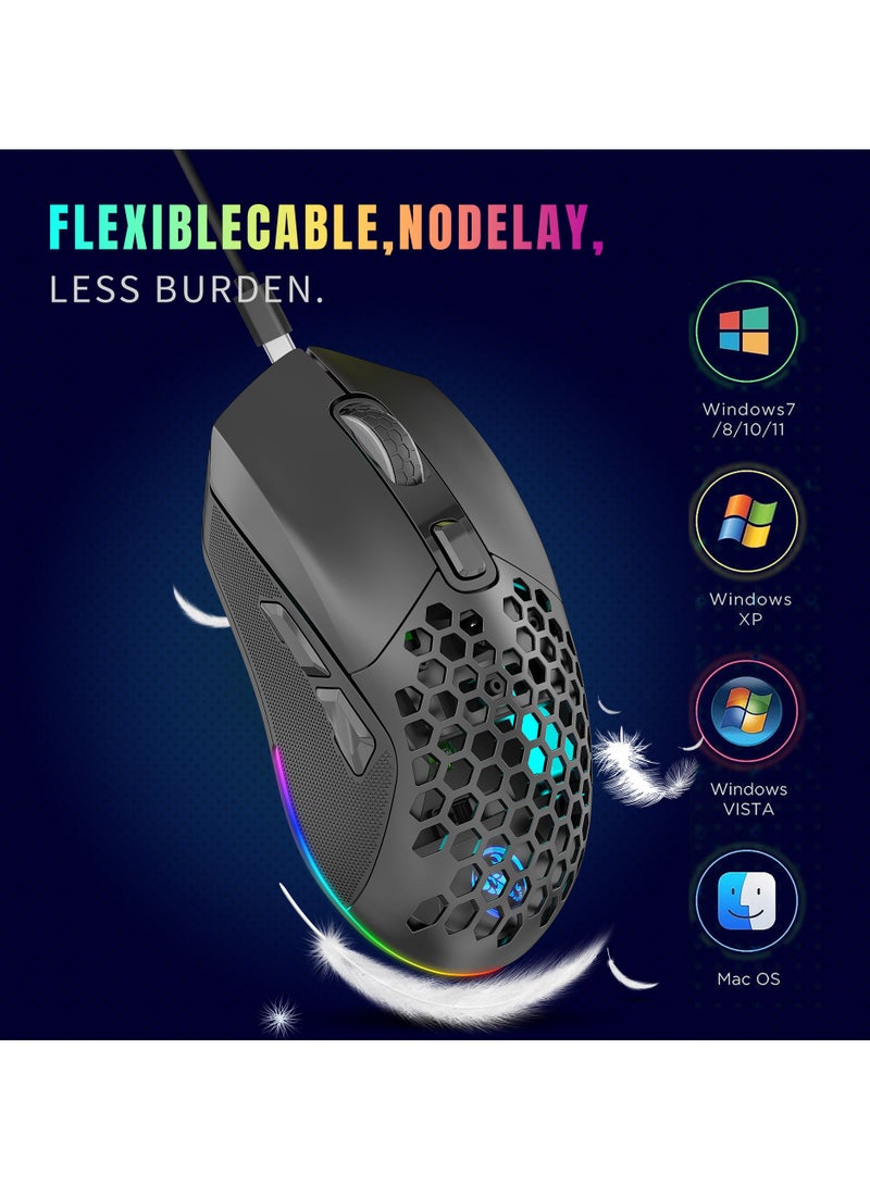HXSJ T28 RGB Lighting 2.4G Wireless BT5.1 Wireless Gaming Mouse With USB Receiver  - Image 2