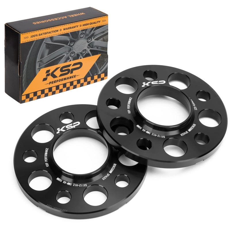 KSP PERFORMANCE KSP 5x112 to 5x112 Wheel Spacers for MercedesBenz 12mm Hubcentric Wheel Spacer for W204 W208 W209Rear W216Rear AMG Forged 5 Lug Tuning Spacer with 6656mm Hub Bore 6061T6 Aluminum Black 2PC - Image 2