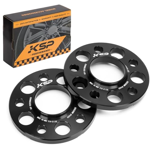 KSP PERFORMANCE KSP 5x112 to 5x112 Wheel Spacers for MercedesBenz 12mm Hubcentric Wheel Spacer for W204 W208 W209Rear W216Rear AMG Forged 5 Lug Tuning Spacer with 6656mm Hub Bore 6061T6 Aluminum Black 2PC - Image 1