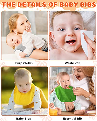 JaGely Baby Drool Bibs for Boys Girls Multicolor Cotton Waterproof Feeder Newborn Teething and Drooling - Image 4