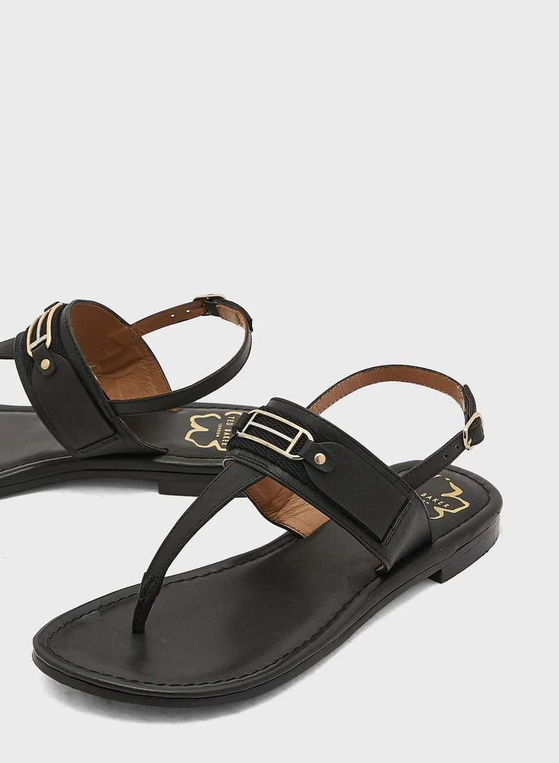 Ted Baker Leather Toe Post Flat Sandal