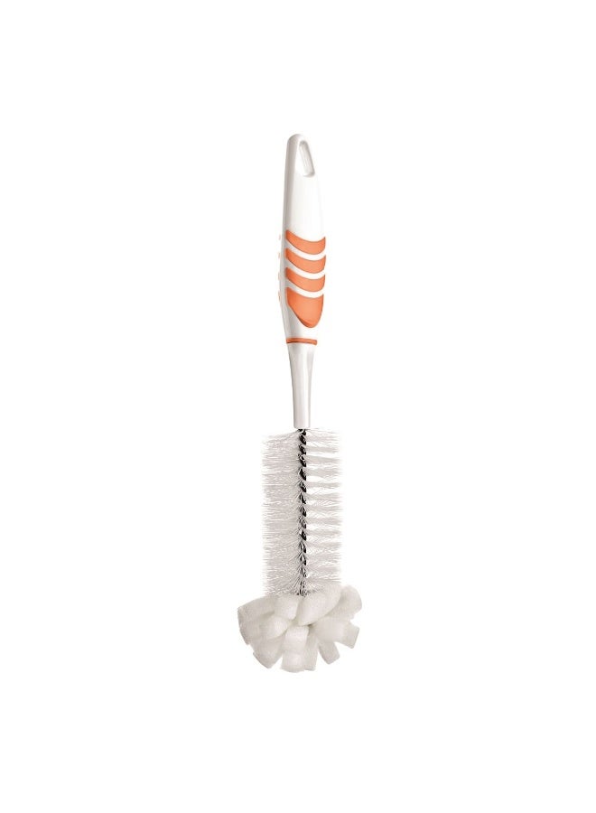 Titiz Baby Bottle Cleaning Brush With Sponge Tip And Non Slip Handle 2 In 1 Feeding Bottle Scrubber Deep Cleaning For Bottles Cups 30.3 cm (Orange) - Image 1